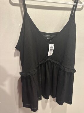 torrid Black Ruffle-Peplum Camisole